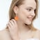 GUOXIAOMEI Bohemian Daisy Flower Matte Floral Long Petal Drop Dangle Earrings Layered Tiered for Women Chic Boho Wedding Jewelry Orange