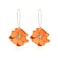 GUOXIAOMEI Bohemian Daisy Flower Matte Floral Long Petal Drop Dangle Earrings Layered Tiered for Women Chic Boho Wedding Jewelry Orange