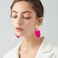 GUOXIAOMEI Chic Elegant Boho Red Rose Petal Dangle Resin Acrylic Tiered Matte Flower Earrings Statement Exaggerated Floral Tassel Earrings for Women Rose Red