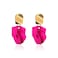 GUOXIAOMEI Chic Elegant Boho Red Rose Petal Dangle Resin Acrylic Tiered Matte Flower Earrings Statement Exaggerated Floral Tassel Earrings for Women Rose Red