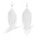 Aceeel Handmade Beaded Tassel Earrings Boho Drop Fringe Earrings for women Native American Indian Earrings Long White
