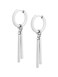 HAQUIL Silver Plated Bar Drop Earrings Vertical Long Dangle Jewelry for Men Women