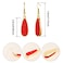 Hicarer 12 Pairs Faux Druzy Drop Earrings Gift for Women Trendy Multicolor Stainless Steel Dangle Earring for Wedding PartyLong Teardrop Shape