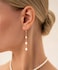 Hothrty Gold Pearl Earring for Woman Trendy Gold Dangle Aesthetic Dainty Pearl Drop Earrings for Woman Gift and Wedding