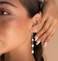 Hothrty Gold Pearl Earring for Woman Trendy Gold Dangle Aesthetic Dainty Pearl Drop Earrings for Woman Gift and Wedding