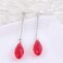 SONGCHANGJEWELRY Hunter x Hunter Kurapika Earrings Anime Cosplay Drop Earrings Accessories For Women Red Drop Earrings