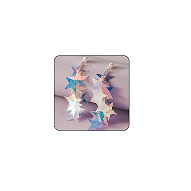 Sora Tuki Iridescent Star Earrings for Women Dangle Sequin Sparkle Fringe Drop Earrings Long Tassel Jewelry Accessories 1 Iridescent