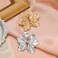 EXPHAIN Irregular Petal Earring For Women Stainless Steel Unique Statement Flower Dangle Earrings Trendy Jewelry Gift GoldLarge