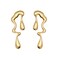 FUTIMELY Irregular Waterdrop Earrings for Women Gold Liquid Punk Boho Teardrop Statement Dangle Drop Earrings Gold