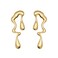 FUTIMELY Irregular Waterdrop Earrings for Women Gold Liquid Punk Boho Teardrop Statement Dangle Drop Earrings Gold