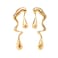 MIFYNN Irregular WaterDrop Earrings Melted Liquid Irregular Stainless Steel Earrings Embrace Minimalist Earrings Statement Earrings for Women Gold