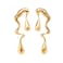 MIFYNN Irregular WaterDrop Earrings Melted Liquid Irregular Stainless Steel Earrings Embrace Minimalist Earrings Statement Earrings for Women Gold