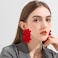 Just Follow Big Flower Drop Earrings for Women Long Fabric Floral Dangle Earrings Bohemian Exaggerated Statement Red
