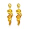 Just Follow Long Acrylic Rose Petal Earrings Dangle Exaggerated Flower Drop Statement Floral Tassel Earring for Women Gold
