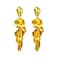 Just Follow Long Acrylic Rose Petal Earrings Dangle Exaggerated Flower Drop Statement Floral Tassel Earring for Women Gold