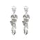 Just Follow Long Acrylic Rose Petal Earrings Dangle Exaggerated Flower Drop Statement Floral Tassel Earring for Women Silver