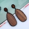 KaFu Statement Earrings Wooden Earrings for Women Big Round Circle Geometric Wood Drop Dangle Hook Earrings 01