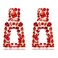 KELMALL Chunky Geometric Rhinestone Dangle Earrings for Women Bold Rectangle Statement Drop Earrings GiftBoxed Fashion Jewelry