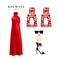 KELMALL Chunky Geometric Rhinestone Dangle Earrings for Women Bold Rectangle Statement Drop Earrings GiftBoxed Fashion Jewelry