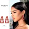 KELMALL Chunky Geometric Rhinestone Dangle Earrings for Women Bold Rectangle Statement Drop Earrings GiftBoxed Fashion Jewelry