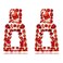 KELMALL Chunky Geometric Rhinestone Dangle Earrings for Women Bold Rectangle Statement Drop Earrings GiftBoxed Fashion Jewelry
