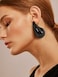 KeyStyle Black Teardrop Earrings for WomenHypoallergenic Tear Drop Earrings Extra Large TearDrop Hoops EarringLightweight Water Drop Earrings Jewelry50mm