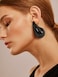 KeyStyle Black Teardrop Earrings for WomenHypoallergenic Tear Drop Earrings Extra Large TearDrop Hoops EarringLightweight Water Drop Earrings Jewelry50mm