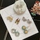 LANTAI Boho Statement Earrings for Women Summer Wooden Acrylic Rattan Earrings 16 Pairs