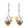 LAZA 925 Sterling Silver Dangle Drop Earrings Cubic Zirconia Bee Hugging Hoop Earrings for Women