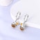 LAZA 925 Sterling Silver Dangle Drop Earrings Cubic Zirconia Bee Hugging Hoop Earrings for Women