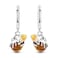 LAZA 925 Sterling Silver Dangle Drop Earrings Cubic Zirconia Bee Hugging Hoop Earrings for Women