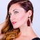 Legitta LEGITTA Burgundy Tassel Earrings with Druzy Stud Maroon Red Thread Layered Tiered Fringe Linear Drop Dangle Fashion Bohemian Jewelry for Women