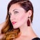 Legitta LEGITTA Burgundy Tassel Earrings with Druzy Stud Maroon Red Thread Layered Tiered Fringe Linear Drop Dangle Fashion Bohemian Jewelry for Women