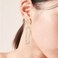 Legitta Rhinestone Long Drop Earrings Cubic Zirconia Sparkly Statement Rectangle Dangle with Circle Studs for Women Wedding Jewelry