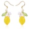 Mikovivi Lemon Dangle Earrings Resin Yellow Lemon Hoop Earrings Dainty Fruit Earring Studs Jewelry Gift for Woman