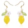 Mikovivi Lemon Dangle Earrings Resin Yellow Lemon Hoop Earrings Dainty Fruit Earring Studs Jewelry Gift for Woman