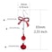 RareLove Lightweight Christmas Red Bow Knot Piercing Dangle Earrings Jingle Tassels Silver Plated Women Holiday Gift