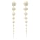 Comelyjewel Long Tassel Pearl Dangle Earrings for Women Dangling Hanging Simulated Freshwater Pearls Boho Pearl Tassel Earring