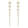 Comelyjewel Long Tassel Pearl Dangle Earrings for Women Dangling Hanging Simulated Freshwater Pearls Boho Pearl Tassel Earring