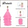 LOYALLOOK 4Pair Fan Shape Drop Earrings Long Thread Tassel Bohemian Fringe Handmade Pink