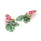 LUREME Lureme Colorful Segmented Leaf Dangle Earrings Zinc Alloy 209 in354 in53 in90 cm Green