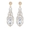 mecresh Rhinestone Chandelier Bridal Wedding Dangle Earrings for Women in Gold Color