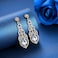 mecresh Rhinestone Chandelier Bridal Wedding Dangle Earrings for Women in Gold Color