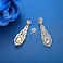 mecresh Rhinestone Chandelier Bridal Wedding Dangle Earrings for Women in Gold Color