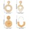meekoo 4 Pairs Rattan Earrings for Women Beach Essentials Tassel Dangle Boho Straw EarringsBoho