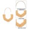 meekoo 4 Pairs Rattan Earrings for Women Beach Essentials Tassel Dangle Boho Straw EarringsBoho
