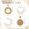 meekoo 4 Pairs Rattan Earrings for Women Beach Essentials Tassel Dangle Boho Straw EarringsSimple