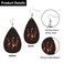 MIOAOSRT African Dancers Earrings Beautiful Dancing Women Faux Leather Earrings Leaf Earring Teardrop Dangle Earrings for Women