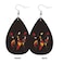 MIOAOSRT African Dancers Earrings Beautiful Dancing Women Faux Leather Earrings Leaf Earring Teardrop Dangle Earrings for Women