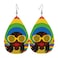 MIOAOSRT Soul Retro Style Earrings for WomenRetro Hippie Leather Earrings Dangle Lightweight Teardrop Earrings Jewelry for Women